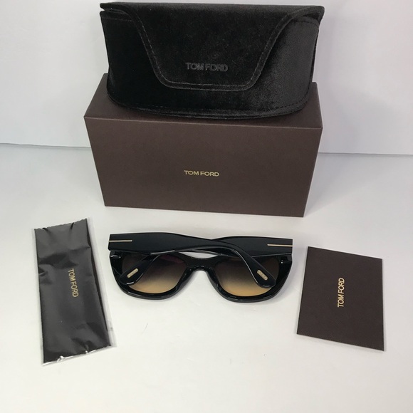 New Authentic Tom Ford Cara Smoke Gradient Cat Eye Ladies Sunglasses FT0940 01B main image 7